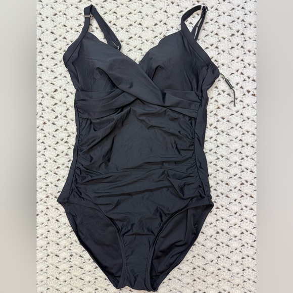 NWT Calvin Klein Tummy Control V Neck One Piece Size 14 - Picture 4 of 6